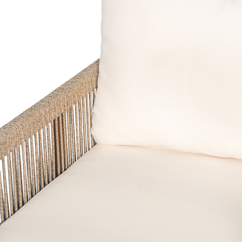 Modern Outdoor Woven Lounge Chair With Solid Wood Frame - Teak