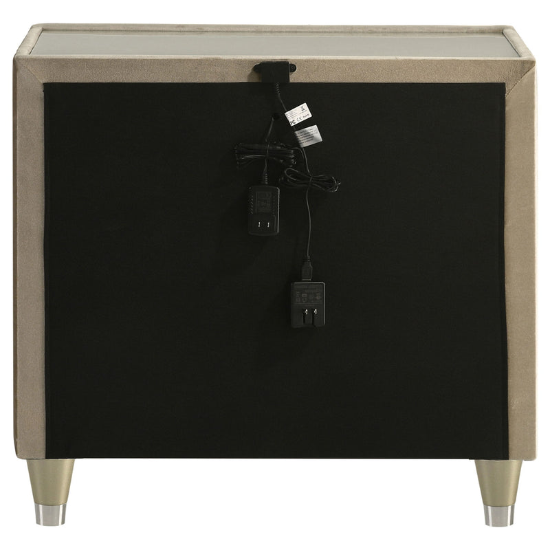 Mika - 2 Drawer LED Nightstand With USB