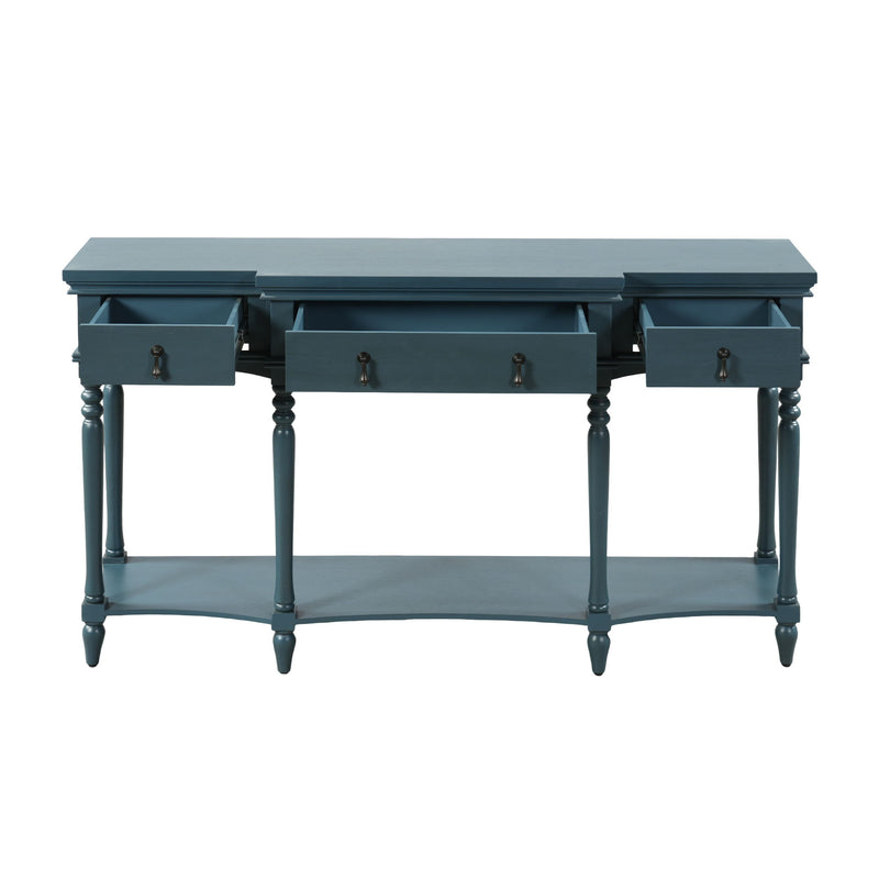 Retro Console Table With 3 Soft Close Drawers