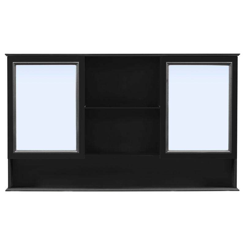 Wall Mounted Bathroom Medicine Cabinet With Double Mirrored Doors