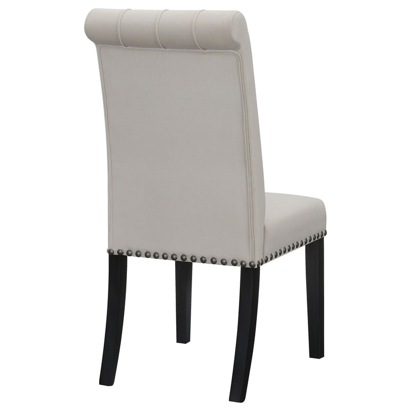 Tufted Rolled Backrest Side Chairs (Set of 2)
