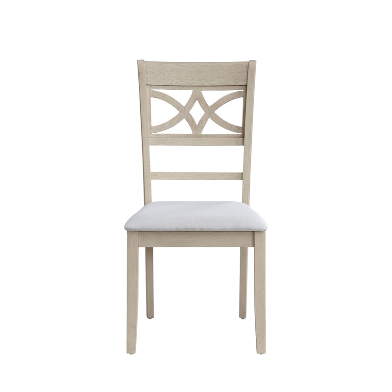 Ferris - 7 Piece Dining Set With Cross Back Chairs And Rectangular Table - Antique White