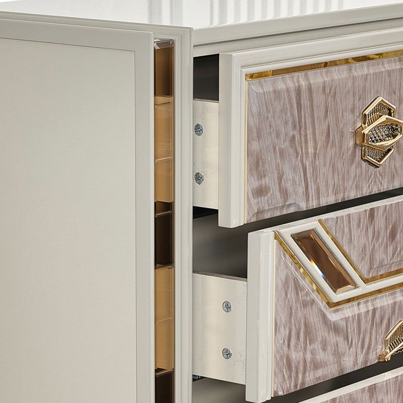 Omari - 5 Drawer Chest - Beige