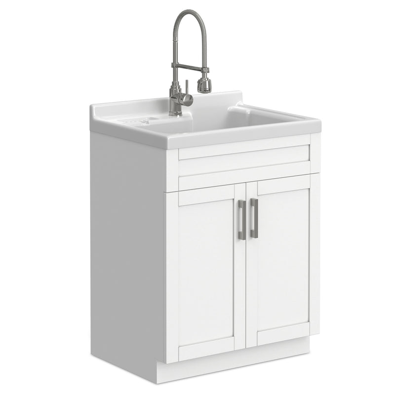 Hennessy - Deluxe Laundry Utility Sink And Cabinet