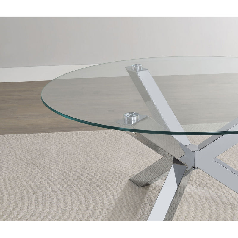 Round Top Coffee Table - Chrome