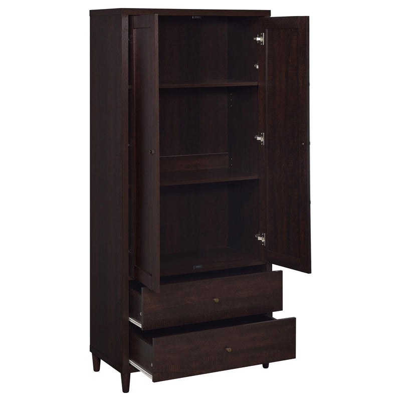 Nestor - 2 Drawer Tall Accent Cabinet With 2 Doors - Rustic