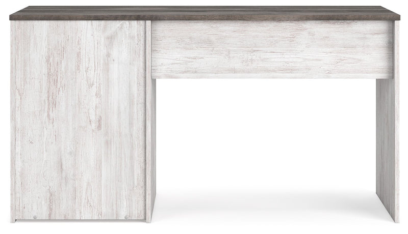 Shawburn - Home Office Desk - White / Dark Charcoal Gray