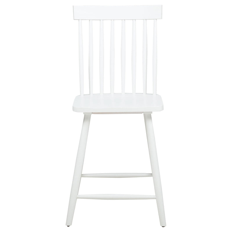 Andrews 5-piece Round Counter Dining Set Light Ash and White