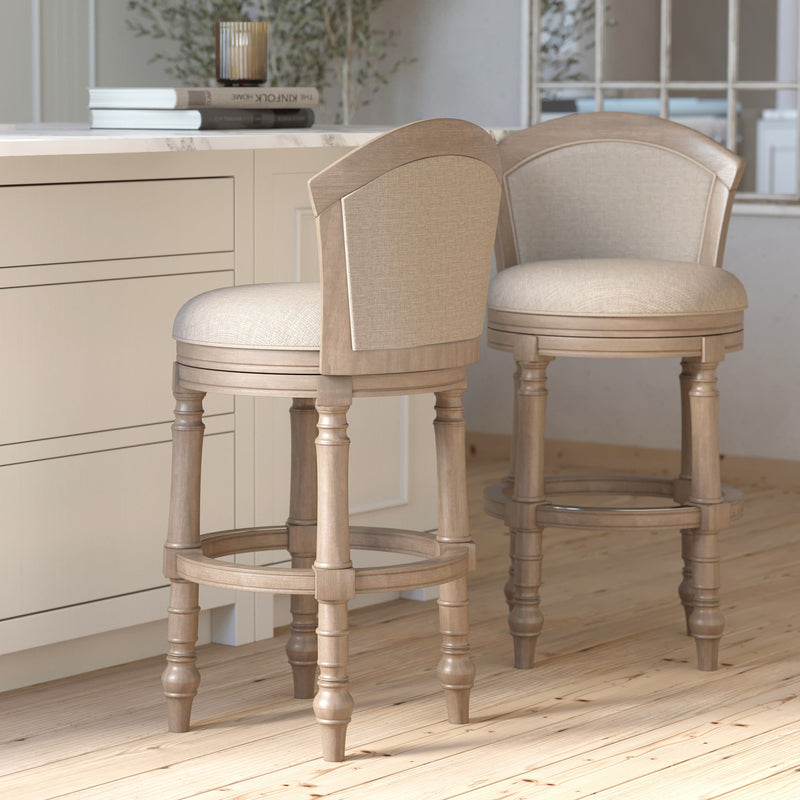 Barrel Back Stool With Swivel