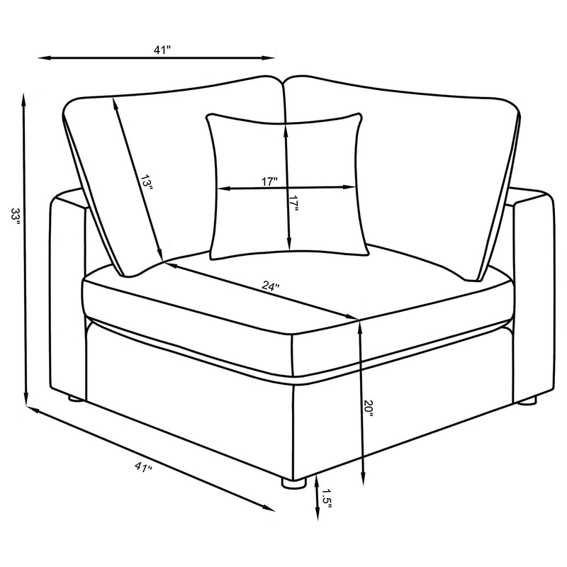 Dulcy - 5 Piece Modular Sectional Sofa - Beige