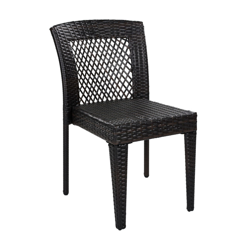 5 Piece Patio Dining Set With Chairs, Outdoor Furniture - Brown Multi / Light Teak
