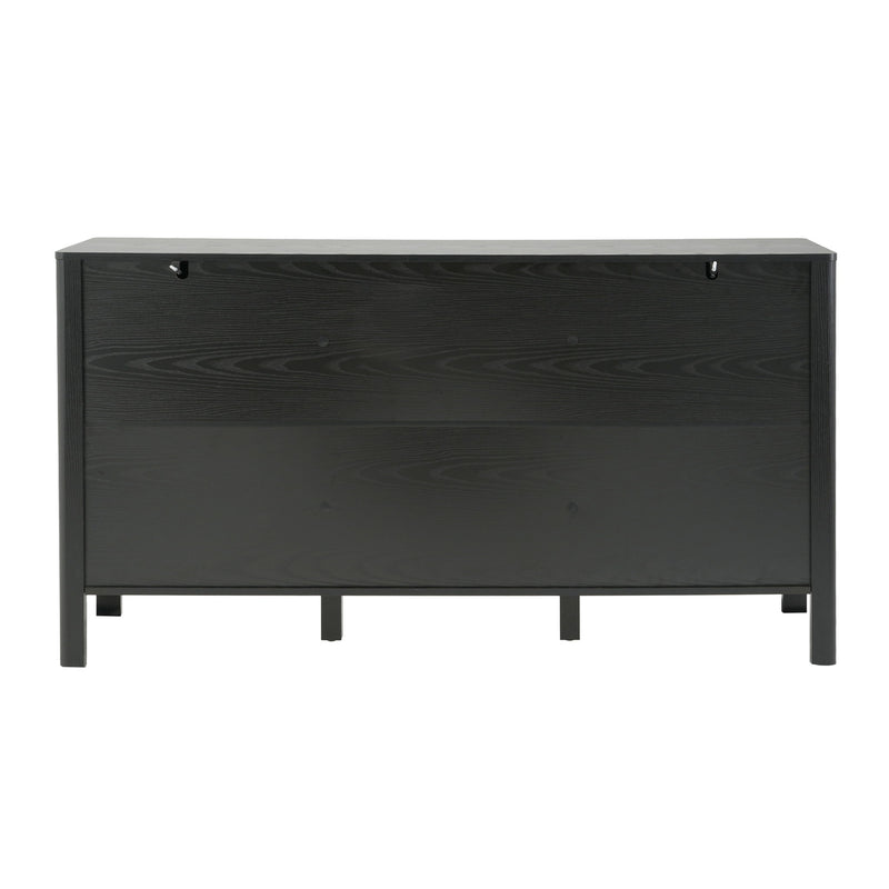 Colored Fluted Sideboard With 3 Doors And 1 Drawer