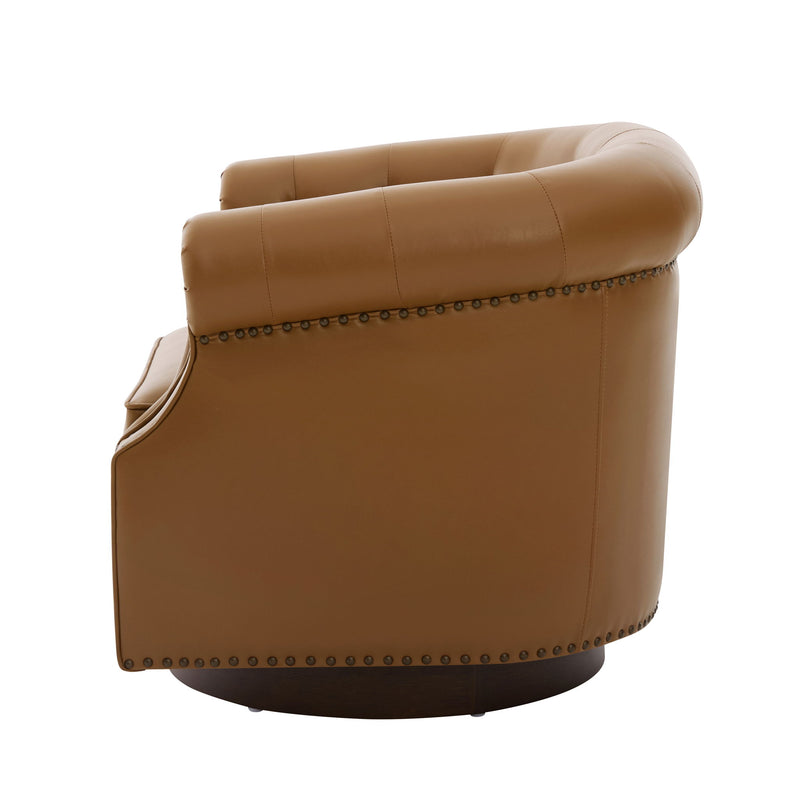 360° Swivel Accent Chair With Curved Back