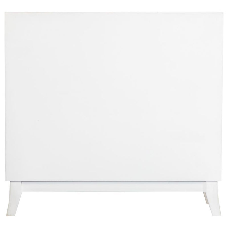 Gambon - 2 Door Wood Honeycomb Pattern Accent Cabinet - White