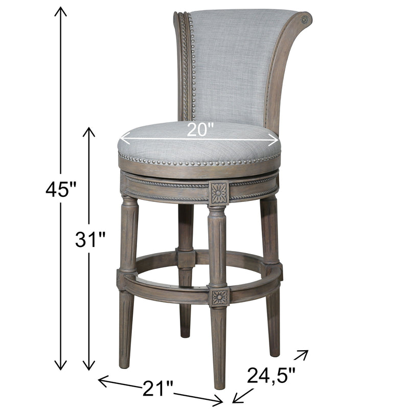 Swivel Barstool With High-Back