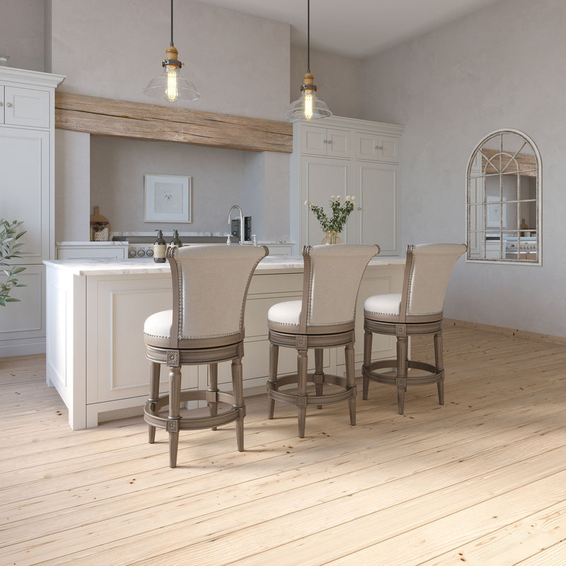 Swivel Barstool With High-Back