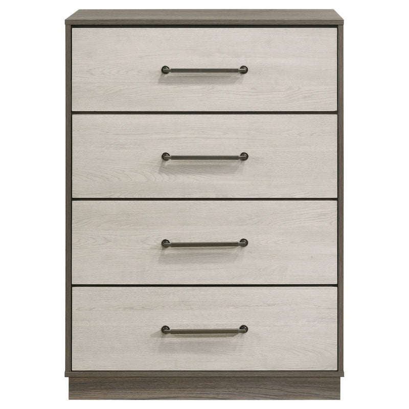 Edmondson - 4 Drawer Chest - Natural / Gray