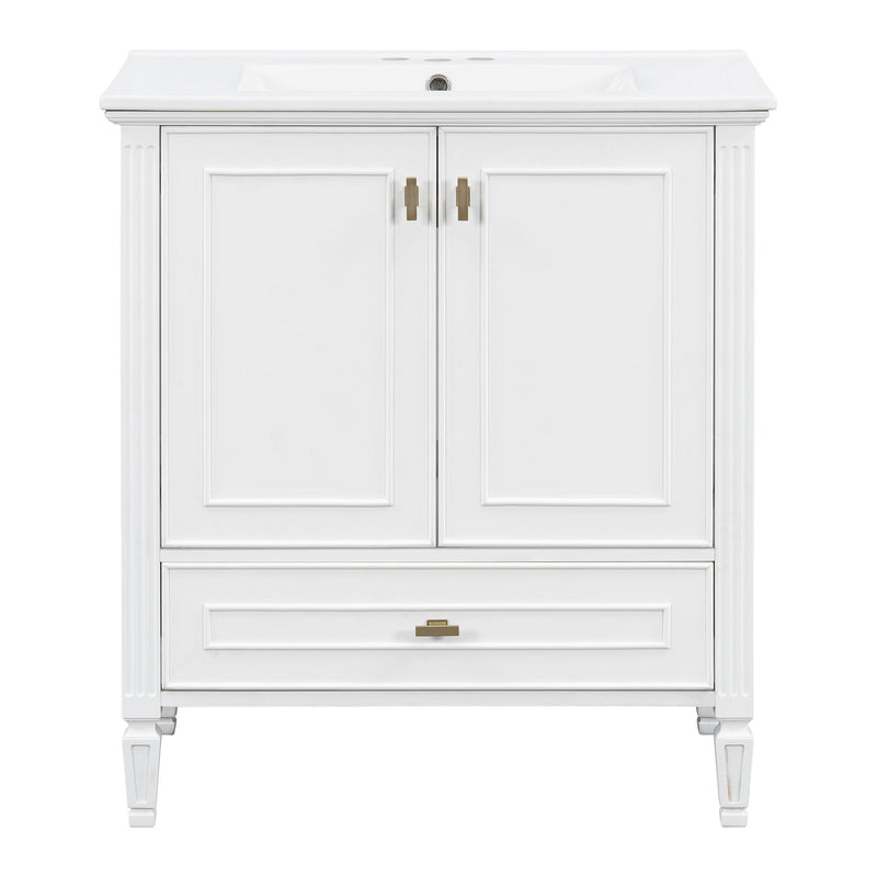 Freestanding Vanity With 1 Drawer & 2 Soft Close Doors With Door Mounted Storage