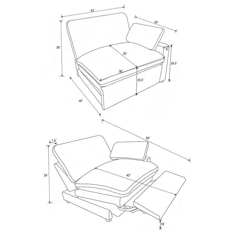 Collins - Modular Power Loveseat