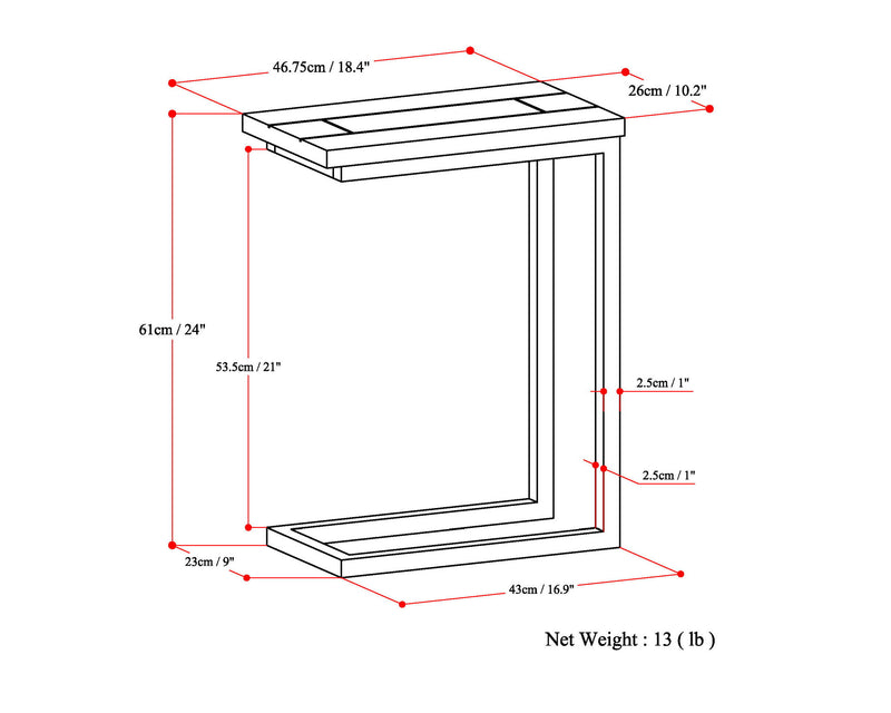 Skyler - C Side Table - Light Brown