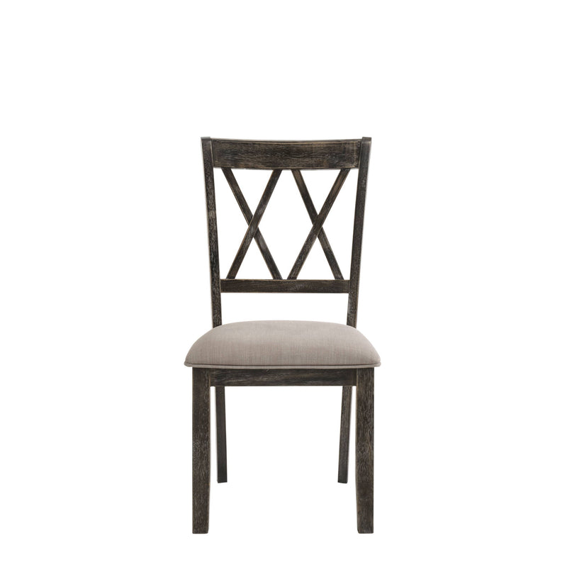 Claudia II - Weathered 7 Pieces Dining Room Set - Gray