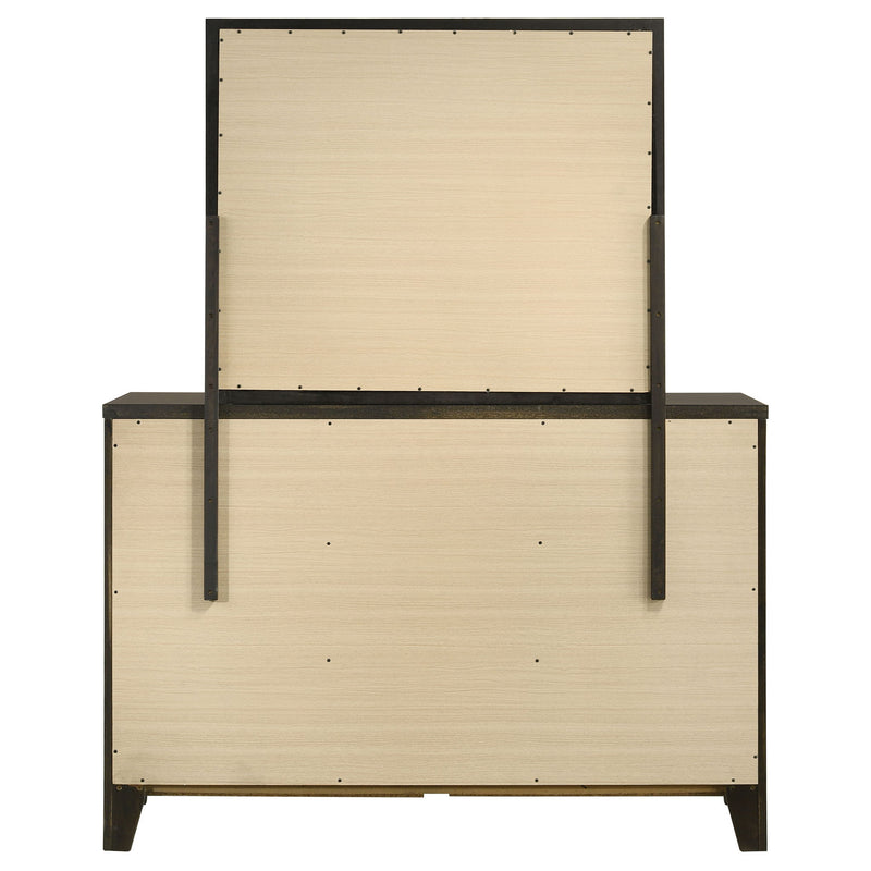Clement - 6 Drawer Dresser With Mirror - Dark Coffee