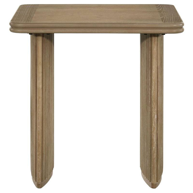 Adina 3-piece Wood Coffee Table Set Distressed Light Brown