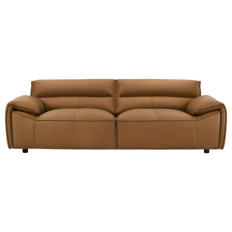 Buxton 2-piece Leather Upholstered Sofa Set Orange