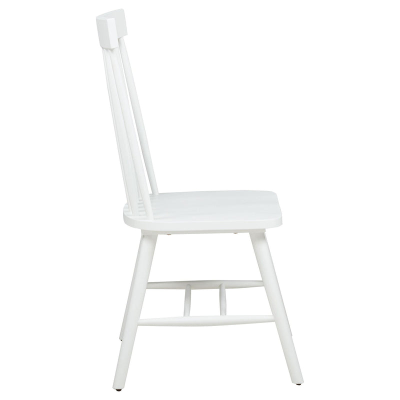 Andrews Windsor Spindle Back Dining Side Chair White (Set of 2)