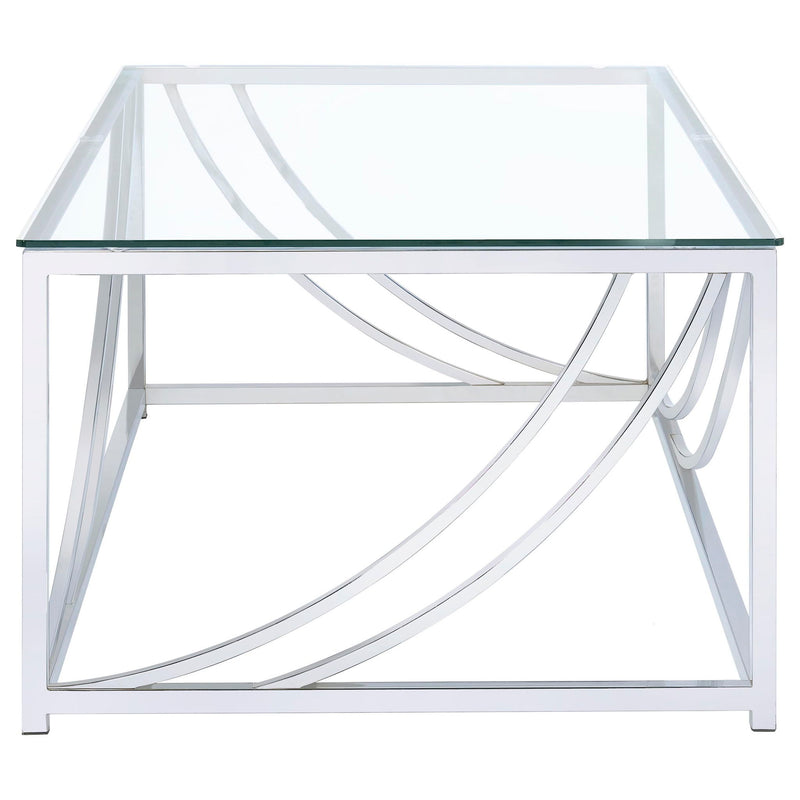 Kempton - 2 Piece Coffee And End Table Set - Chrome