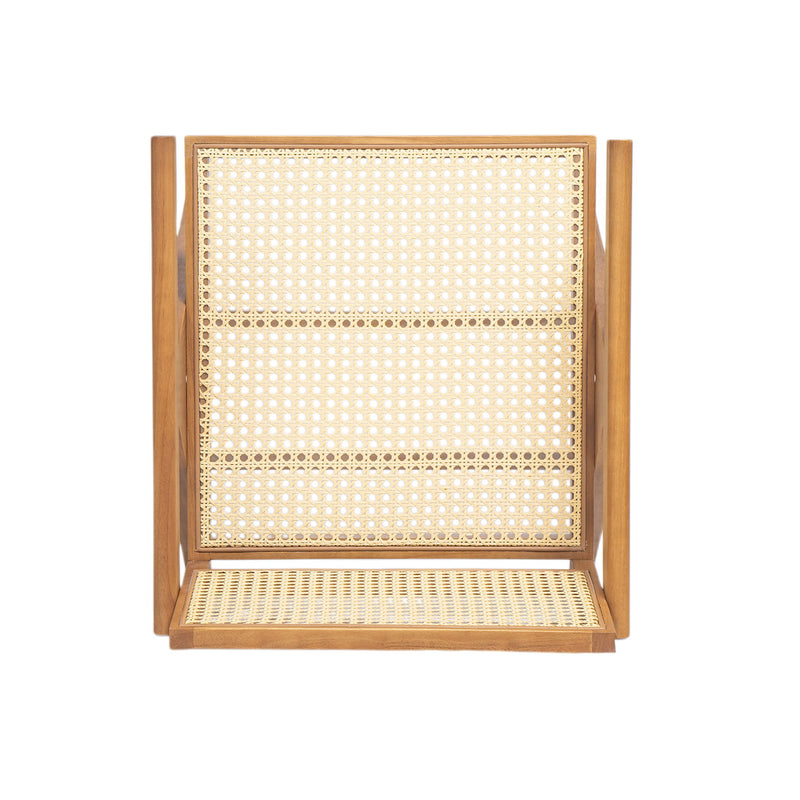 Chandigarh Arm Dining Chair With Natural Cane Design (Set of 2)