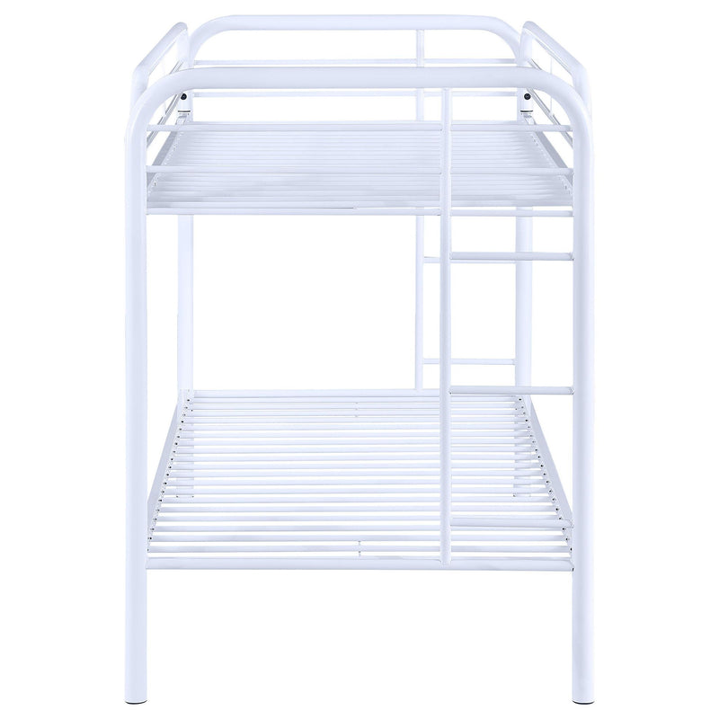 Morgan Metal Twin Over Twin Bunk Bed White