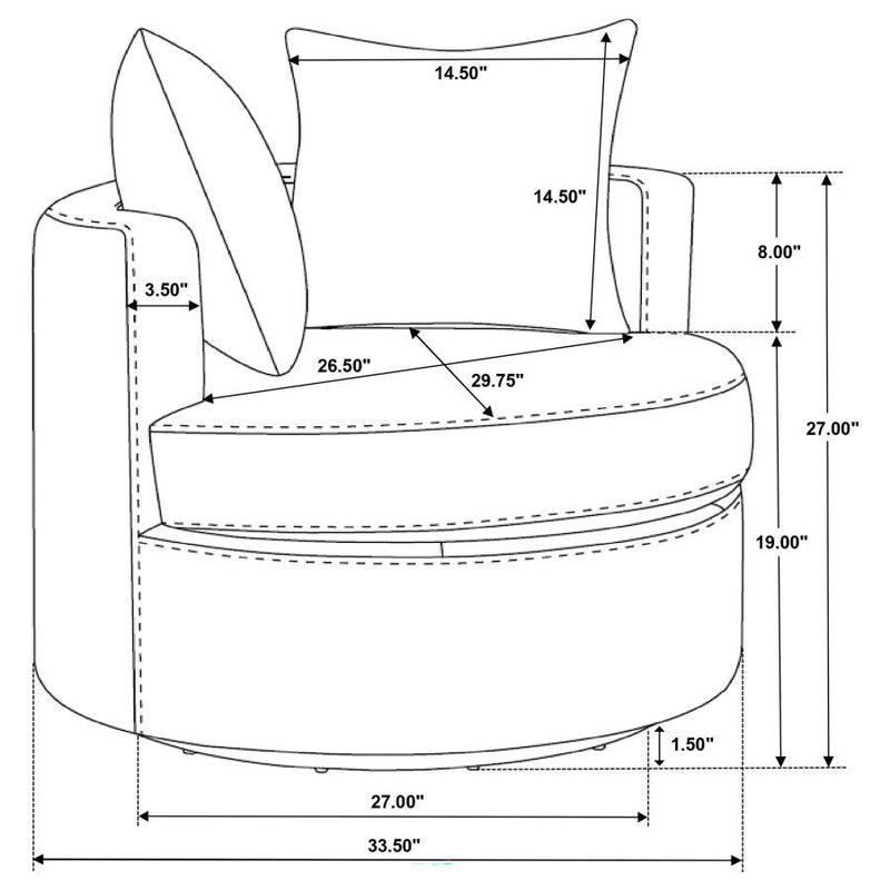 Debbie - Upholstered Swivel Accent Chair