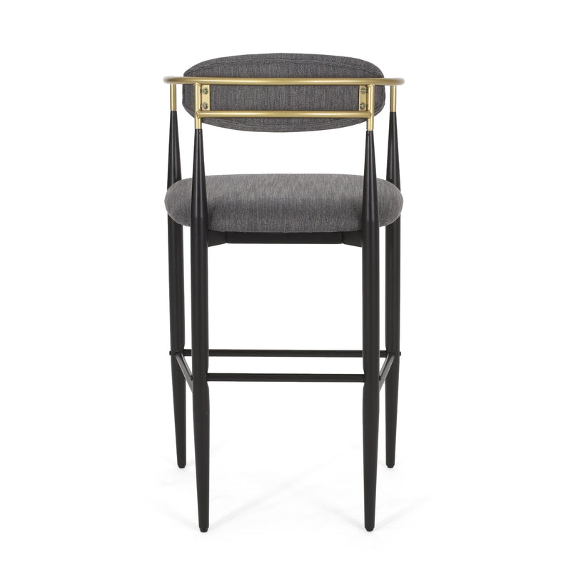 Upholstered Bar Stools With Backs For Kitchen Island (Set of 2)