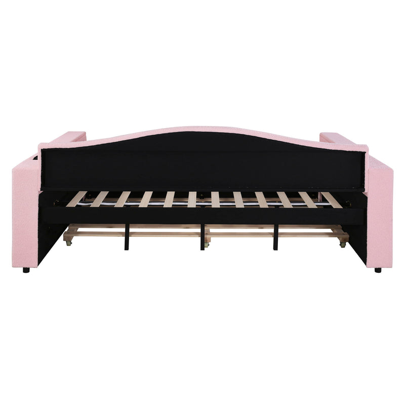 Upholstered Daybed With Storage Armrests, Trundle And Latest Integrated tooth Audio System