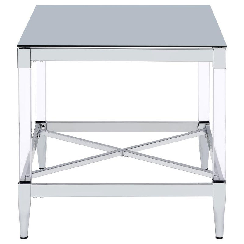 Lindley - Square Tempered Mirror Acrylic Table