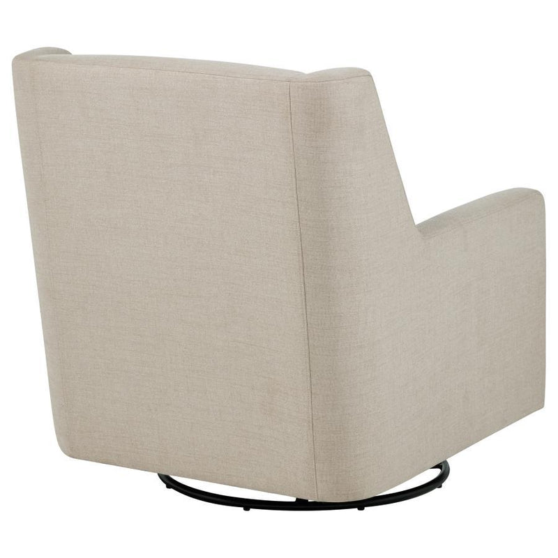 Sorrel - Fabric Upholstered Swivel Glider Arm Chair - Latte