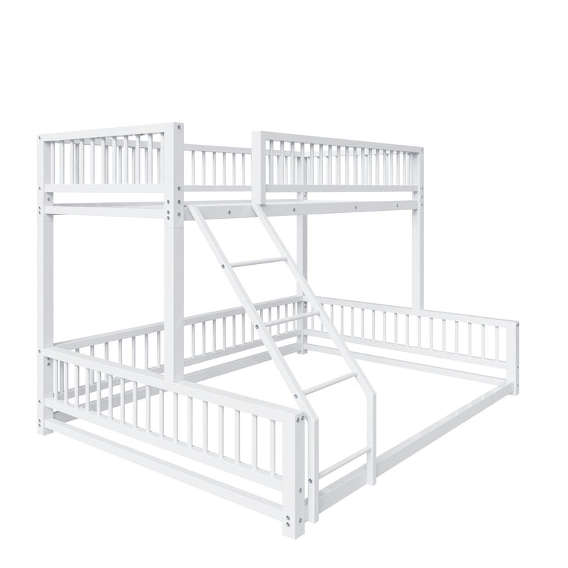 Bunk Bed With Ladder And Safety Guardrails