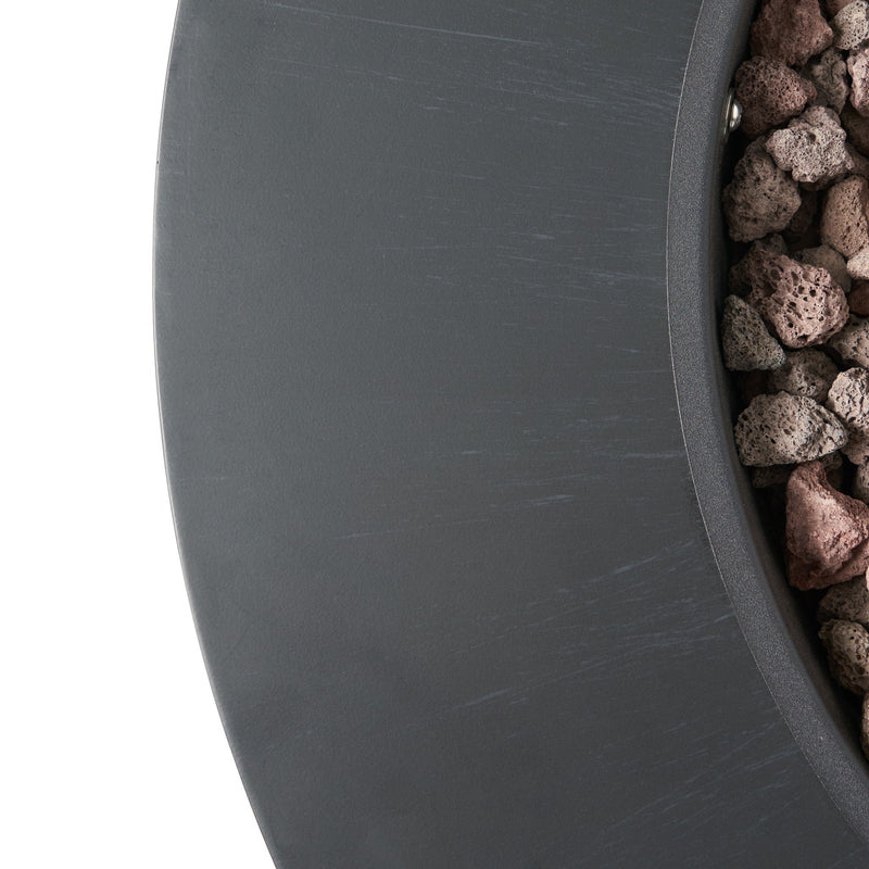 Round Iron Fire Pit With 40, 000 Btu