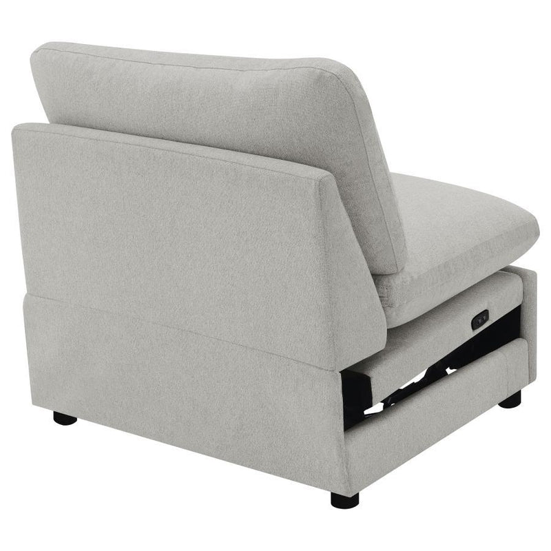 Collins - Modular Power Reclining Sectional Power Armless Chair - Gray