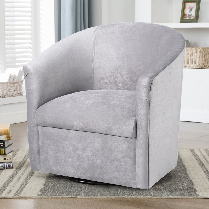 Eden - Swivel Chair With Upholstery And Hardwood Frame
