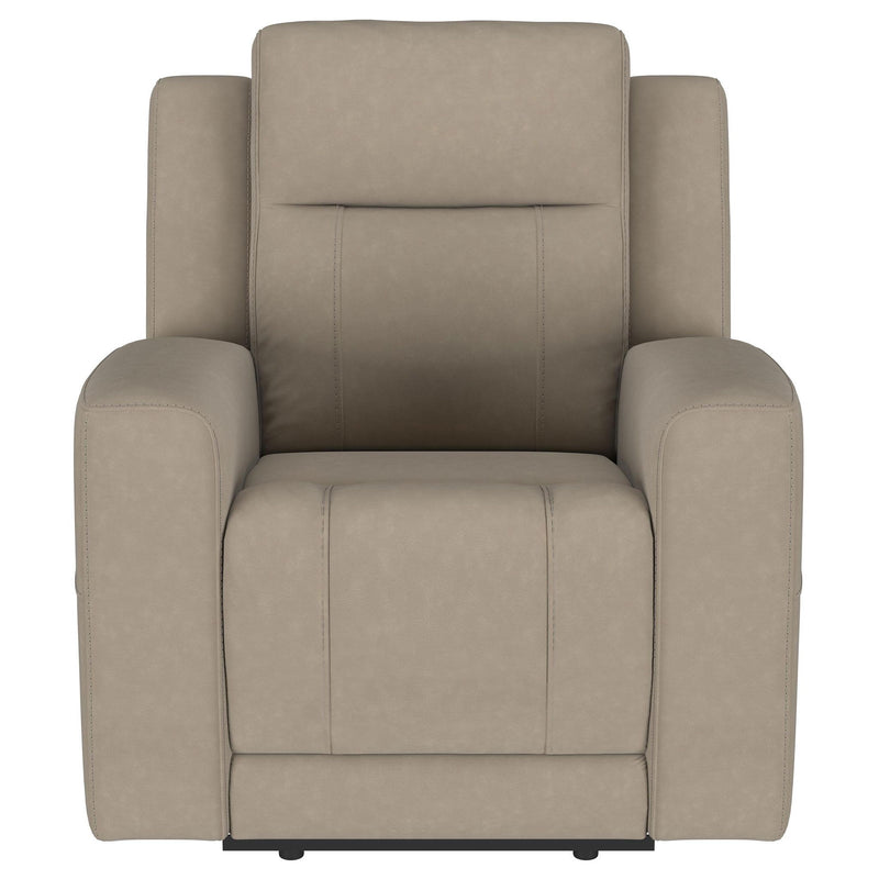 Brentwood 3-piece Upholstered Reclining Sofa Set Taupe