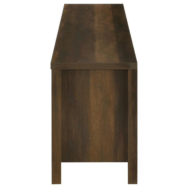 Carey - 79" TV Stand Fireplace Media Console - Dark Pine