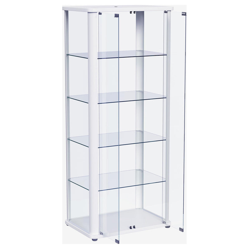 Nevra - 4 Shelf Display LED Curio Cabinet