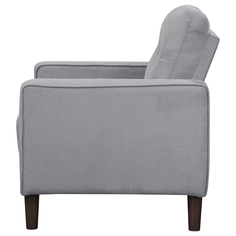 Harvey - Upholstered Tufted Accent Chair - Gray