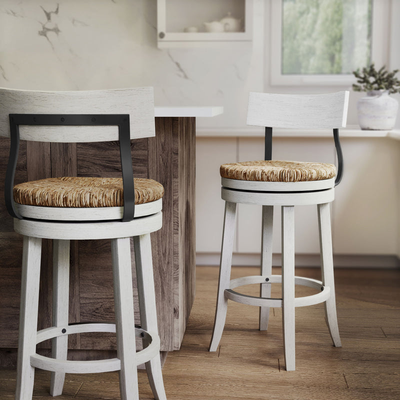 Stool With Natural Seagrass Seat