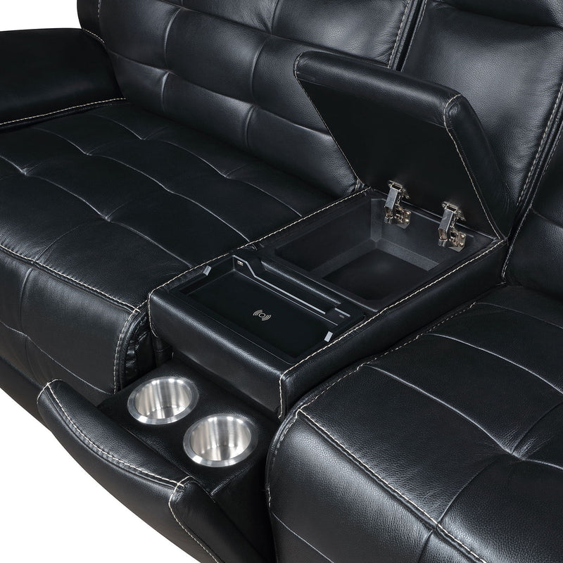 Hayden - Dual Power Reclining Sectional Sofa - Black