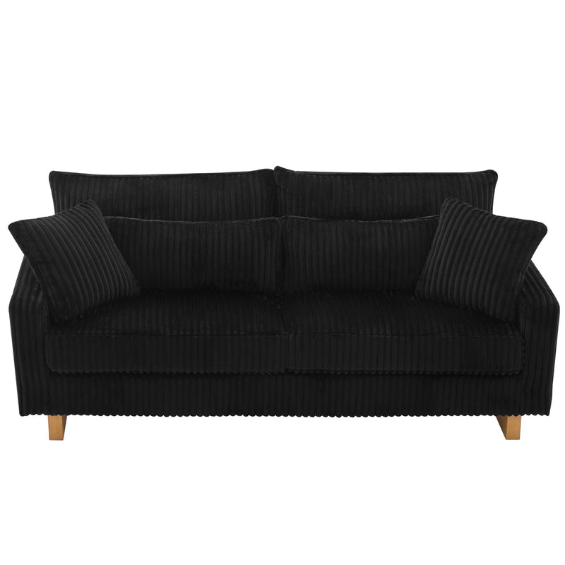 Modern Loveseat Sofa With 4 Pillows