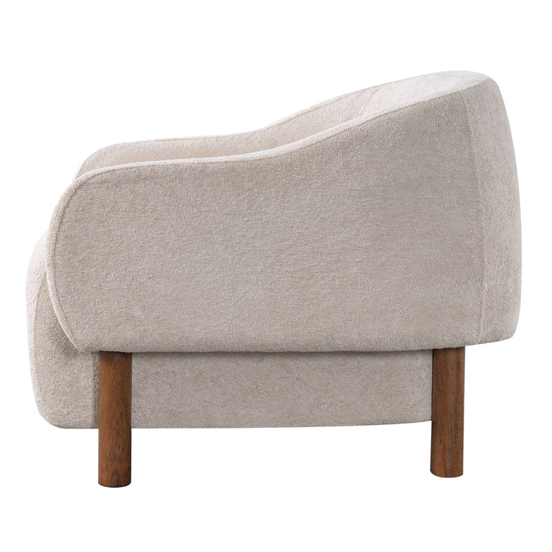 Modern Accent Chair With Recessed Arms And Tight Back