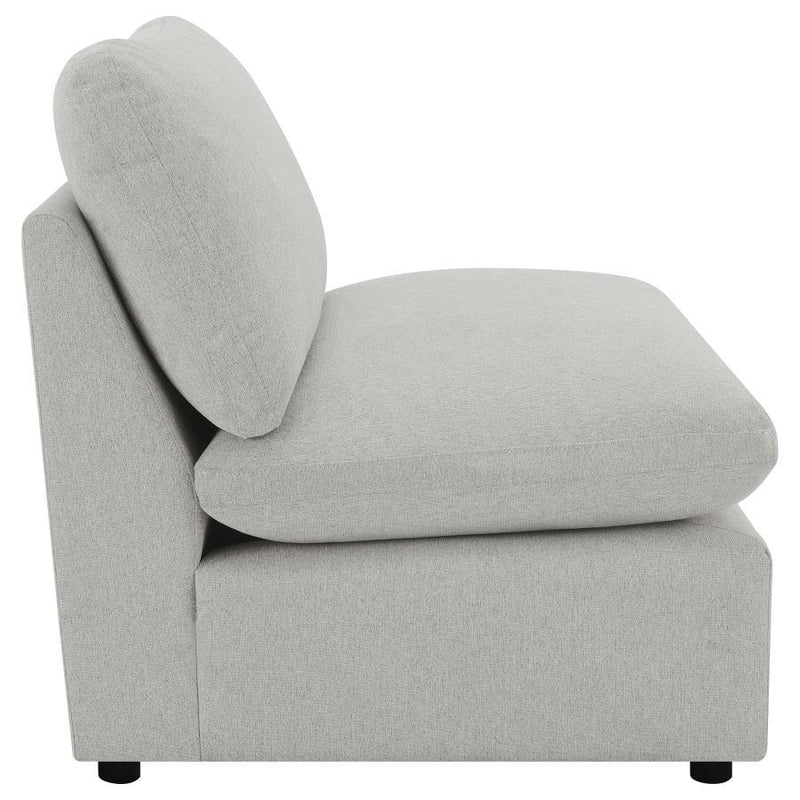 Collins - Modular Power Reclining Sectional Armless Chair - Gray